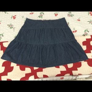 Flippy and fun light weight denim mini skirt made by Wrap size 18